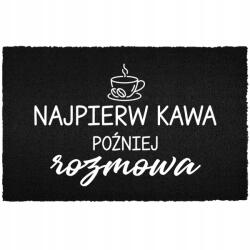 TabPrint Lábtörlő Kókusz Bemeneti 40X60 Otthon Stílusos Fekete Dekoráció Nyomtatás (WYCIERACZKA DEKORACJA CZARNA KOKOSOWA NADRUK)