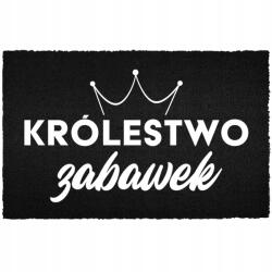 TabPrint Lábtörlő Bejárati Padló Fekete Kókusz Humorral Játék Birodalom (WYCIERACZKA CZARNA KOKOSOWA KRÓLESTWO ZABAWEK)
