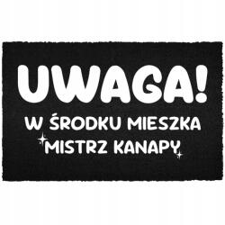TabPrint Lábtörlő Bejárati Kókusz 40X60 Divatos Dekoráció Nyomtatás Fekete Ajándék (WYCIERACZKA TRWAŁA MODNA NADRUK STYL CZARNA)