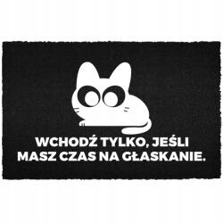 TabPrint Lábtörlő Bejárati Kókusz 40X60 Stílusos Nyomtatás Dekoráció Fekete Otthon (KOKOSOWA DEKORACJA CZARNA NADRUK WYCIERACZKA)