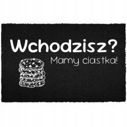 TabPrint Lábtörlő Bejárati Kókusz 40X60 Divatos Nyomtatás Ajándék Fekete Dekoráció (WYCIERACZKA MODNA NADRUK CZARNA HIT MONOCHROM)
