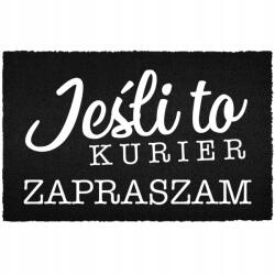 TabPrint Lábtörlő Padlóbejárat Fekete Kókusz Ha Futár Üdvözöljük (CZARNA KOKOSOWA JEŚLI KURIER - ZAPRASZAM)