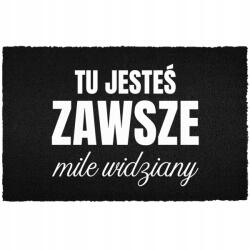 TabPrint Lábtörlő Bejárati Ajtó Alá 60X40CM Kókusz Fekete Szívesen Látott (WYCIERACZKA MILE WIDZIANY Czarna kokosowa)