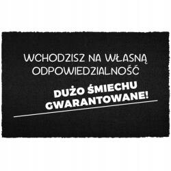 TabPrint Lábtörlő Bejárati Kókusz 40X60 Divatos Fekete Ajándék Dekoráció Nyomtatás (WYCIERACZKA MODNA HIT CZARNA MONOCHROM NADRUK)
