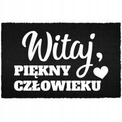 TabPrint Lábtörlő Bemeneti Padló Fekete Kókusz Humorral Gyönyörű Ember (WYCIERACZKA CZARNA KOKOSOWA PIĘKNY CZŁOWIEKU)