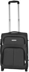 Leonardo Da Vinci Bőrönd 55 x 40 x 20/23 cm 2 kerekű Leonardo da Vinci fekete Wizzair méret bővíthető 1221 (le-1221-s-grey)