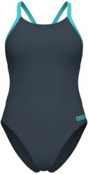 arena Дамски бански костюм Arena Women's Team Swimsuit Challenge Solid Swimsuit - Asphalt / Water - размер 36 (EU) (150-4078-1114)