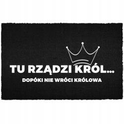 TabPrint Lábtörlő Bejárati Kókusz 40X60 Ajándék Dekoráció Fekete Divatos Nyomtatás (WYCIERACZKA TRWAŁA CZARNA STYL MODNA NADRUK)