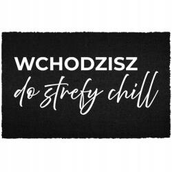 TabPrint Lábtörlő Bemeneti Padló Fekete Kókusz Humorral Chillu Zóna (WYCIERACZKA CZARNA KOKOSOWA STREFA CHILLU)