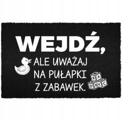 TabPrint Lábtörlő Bejárati Kókusz 40X60 Stílusos Fekete Nyomtatás Otthon Dekoráció (KOKOSOWA CZARNA WYCIERACZKA DEKORACJA NADRUK)