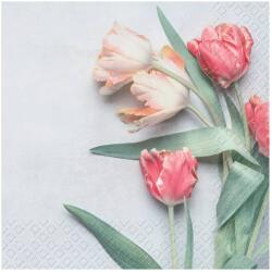  Stewo szalvéta (3-rét. 33x33 cm) tulipános, Flora (6) (2572568221)