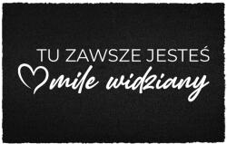 TabPrint Lábtörlő Bemeneti Padló Fekete Kókusz Humorral Szívesen Fogadjuk (WYCIERACZKA CZARNA KOKOSOWA MILE WIDZIANY)