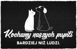 TabPrint Lábtörlő Kókusz 40X60 Fekete Ajtó Alatt Humor Felirat Állatok > Emberek (WYCIERACZKA WEJŚCIOWA ZWIERZĘTA > LUDZIE HIT)
