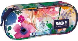 DERFORM BackUP tolltartó lányoknak, ovális, cipzáras, flower aquarelle art