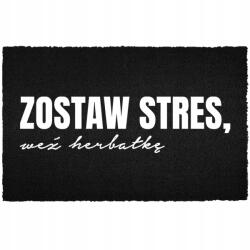 TabPrint Lábtörlő Bejárati Padló Fekete Kókusz Vicces Nyomtatás Hagyd A Stresszt (WYCIERACZKA CZARNA KOKOSOWA ZOSTAW STRES)
