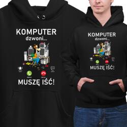 JHK Számítógép Csörög, Mennem Kell Vicces Unisex Pulóver XL