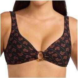 Seafolly Дамско бикини горнище Seafolly Women's Batik Bloom Multifit Ring Front Tank Bikini top - Black - размер 38 (EU) (150-6757-0113)