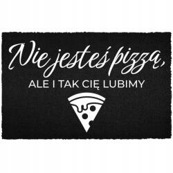 TabPrint Lábtörlő Kókusz Bemeneti 40X60 Fekete Felirat Nem Pizza, De Ok (WYCIERACZKA HUMOR NIE JESTEŚ PIZZA, ALE OK)