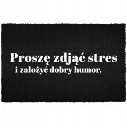 TabPrint Lábtörlő Bejárati Kókusz 40X60 Divatos Nyomtatás Fekete Ajándék Dekoráció (WYCIERACZKA MODNA NADRUK HIT CZARNA MONOCHROM)