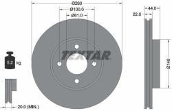 TEXTAR féktárcsa TEXTAR 92239903 for NISSAN (92239903)
