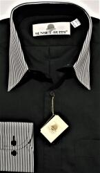 Sunset Suits Férfi Ing Fekete Hosszú Ujjú méret 39 176/182 cm Sunset Suits