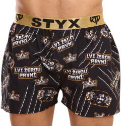Styx Férfi bő szárú boxeralsó Styx art / KTV sportgumi - arany gumi - limitált példányszámban (BTZ960) S