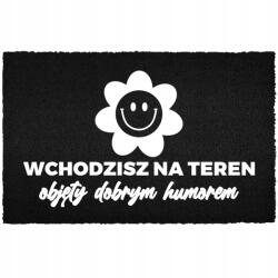 TabPrint Lábtörlő Kókusz Bemenet 40X60 Vicces Felirat Jó Humor Zóna (WYCIERACZKA WEJŚCIOWA DZWONEK? MOŻE ZADZIAŁA.)