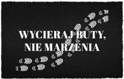 TabPrint Lábtörlő Bejárati Kókusz 40X60 Dekoráció Nyomtatás Ajándék Fekete Divatos (WYCIERACZKA TRWAŁA NADRUK CZARNA STYL MODNA)