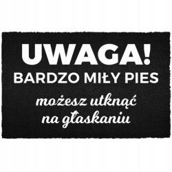 TabPrint Lábtörlő Bejárati Ajtó Alá 60X40CM Kókusz Fekete Nagyon Kedves Kutya (WYCIERACZKA BARDZO MIŁY PIES Czarna kokosowa)