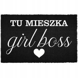 TabPrint Lábtörlő Bejárati Padló Fekete Kókusz Az Ajtó Alá Vicces Girl Boss (WYCIERACZKA CZARNA KOKOSOWA GIRL BOSS)
