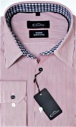 Tudor Férfi ing, fehér, piros csíkos, slim fit, 42-es méret, 188/194 cm magasságra