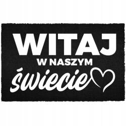 TabPrint Lábtörlő Bejárati Padló Fekete Kókusz Az Ajtó Alá Humor A MI Világunk (WYCIERACZKA CZARNA KOKOSOWA NASZ ŚWIAT)