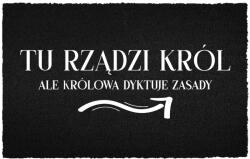 TabPrint Lábtörlő Bejárati Kókusz 40X60 Divatos Dekoráció Fekete Ajándék Nyomtatás (WYCIERACZKA MODNA TRWAŁA STYL CZARNA NADRUK)
