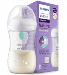 Philips Avent Natural 260 ml cumisüveg légzésgátló betéttel, Mackó mintával (SCY673/82)
