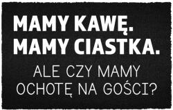 TabPrint Lábtörlő Kókusz Bemeneti 40X60 Fekete Ajándék Nyomtatás Divatos Dekoráció (WYCIERACZKA HIT CZARNA NADRUK MODNA MONOCHROM)