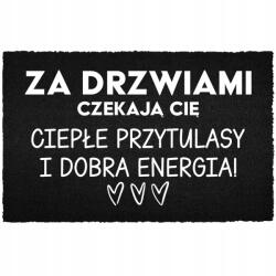 TabPrint Lábtörlő Bejárati Kókusz 40X60 Stílusos Nyomtatás Otthon Dekoráció Fekete (WYCIERACZKA DEKORACJA NADRUK CZARNA KOKOSOWA)