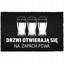 TabPrint Lábtörlő Bejárati Kókusz 40X60 Nyomtatott Dekoráció Ajándék Divatos Fekete (WYCIERACZKA NADRUK MONOCHROM CZARNA MODNA HIT)