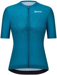 Santini Дамска фланелка с къс ръкав за колоездене Santini Women's Moon S/S Jersey Cycling jersey - Teal - размер XL (156-2732-0216)