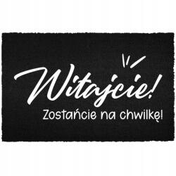 TabPrint Lábtörlő Bejárati Kókusz 40X60 Otthon Nyomtatás Stílusos Dekoráció Fekete (WYCIERACZKA DEKORACJA KOKOSOWA NADRUK CZARNA)
