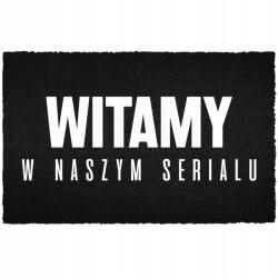 TabPrint Lábtörlő A Bejárati Ajtó Alá 60X40CM Kókusz Fekete Sorozatunkban (WYCIERACZKA W NASZYM SERIALU Czarna kokosowa)