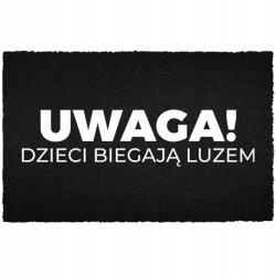 TabPrint Lábtörlő A Bejárati Ajtó Alá 60X40 Kókusz Fekete A Gyerekek Ömlesztve Futnak (DZIECI BIEGAJĄ LUZEM Czarna kokosowa)