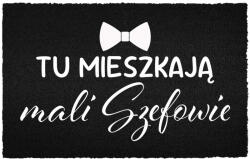 TabPrint Lábtörlő Bejárati Ajtó Alá 60X40CM Kókusz Fekete Kis Főnökök (WYCIERACZKA MALI SZEFOWIE Czarna kokosowa)