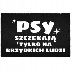 TabPrint Lábtörlő Bejárati Kókusz 40X60 Otthon Dekoráció Fekete Stílusos Nyomtatás (WYCIERACZKA CZARNA KOKOSOWA NADRUK DEKORACJA)