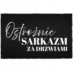 TabPrint Lábtörlő Bejárati Padló Fekete Kókusz Humor Szarkazmus Az Ajtó Mögött (CZARNA KOKOSOWA SARKAZM ZA DRZWIAMI)