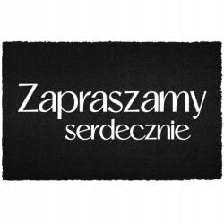 TabPrint Lábtörlő Bejárati Kókusz 40X60 Ajándék Dekoráció Nyomtatás Fekete Divatos (WYCIERACZKA CZARNA TRWAŁA NADRUK STYL MODNA)