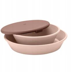 Bibs szilikon tányér és tál fedővel, Blush, No. 4320244 (4320244)