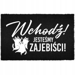 TabPrint Lábtörlő Bejárati Kókusz 40X60 Fekete Stílusos Nyomtatás Otthon Dekoráció (KOKOSOWA WYCIERACZKA CZARNA DEKORACJA NADRUK)