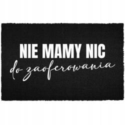 TabPrint Lábtörlő Bejárati Ajtó Alá 60X40CM Kókusz Fekete (NIC DO ZAOFEROWANIA Czarna kokosowa)