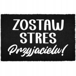 TabPrint Lábtörlő Bemeneti Padló Fekete Kókusz Humorral Hagyd A Stresszt (WYCIERACZKA CZARNA KOKOSOWA ZOSTAW STRESU)