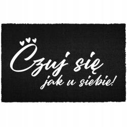 TabPrint Lábtörlő Bejárati Kókusz 40X60 Fekete Otthon Stílusos Dekoráció Nyomtatás (WYCIERACZKA KOKOSOWA NADRUK CZARNA DEKORACJA)